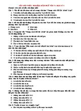 Câu hỏi trắc nghiệm môn Ngữ văn 9